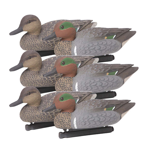 Green Wing Teal Duck Decoys - 6 Pack