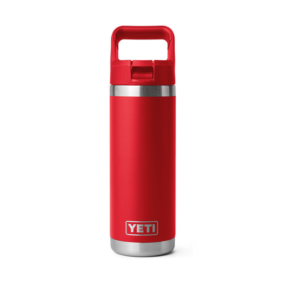 Rambler 18 oz. Water Bottle with Color-Matched Straw Cap in Rescue Red