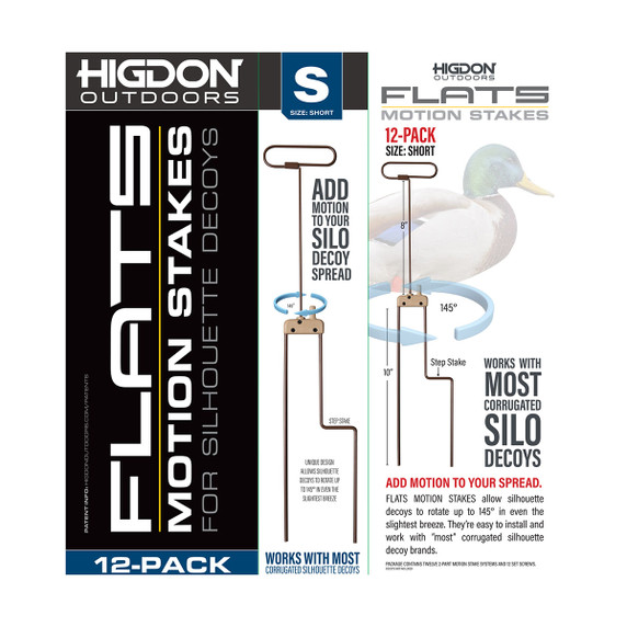 Higdon FLATS Motion Duck Silhouette Decoy Stakes - 12 Pack