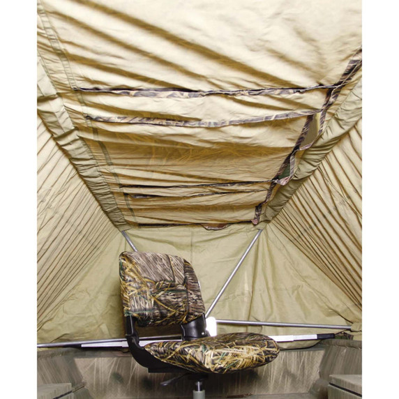 Inside Image of the Beavertail 2200 Series Waterfowl Boat Blind.