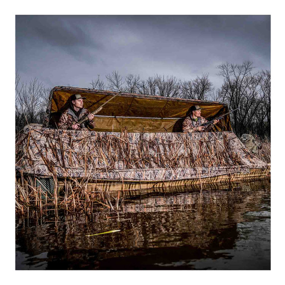 Beavertail 1400/1600 Series Flip-Top Boat Blind Field Image in Karma Wetland