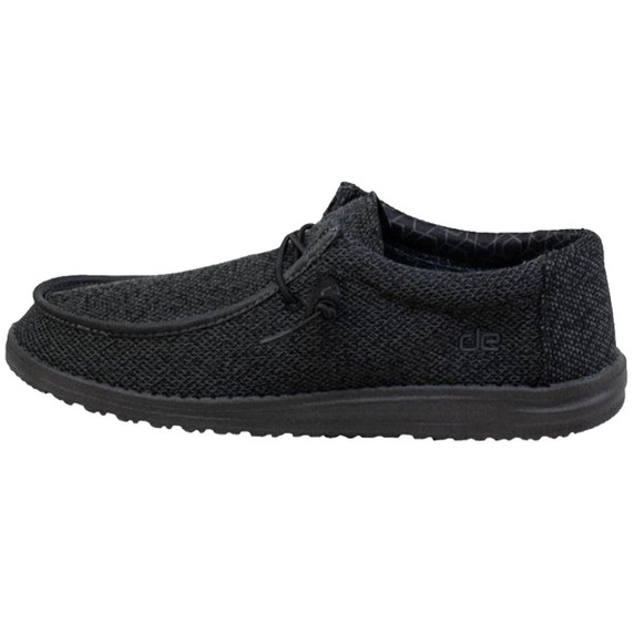 Hey Dude Wally Sox Shoes Image in Micro Total Black