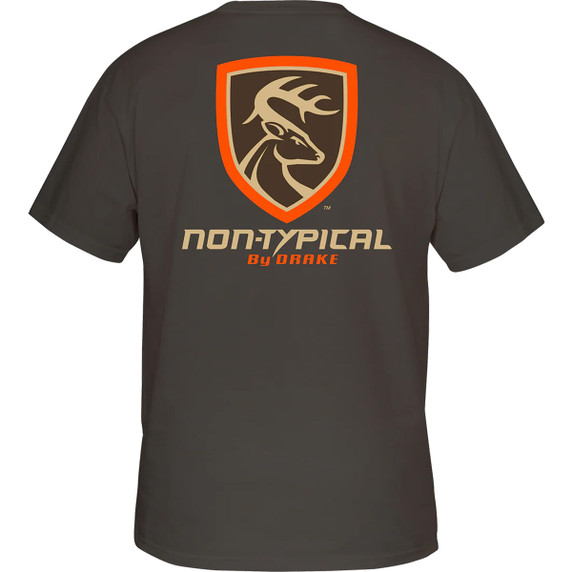 Drake Waterfowl Non-Typical Logo T-Shirt, Charcoal Variation