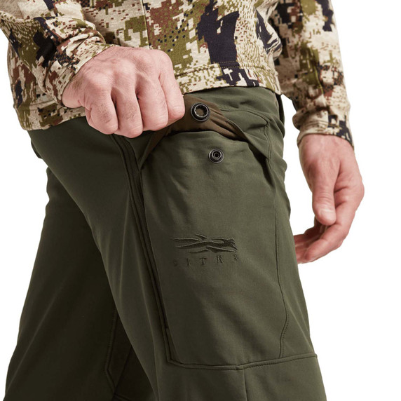 Sitka Intercept Pant Pocket Image in Deep Lichen
