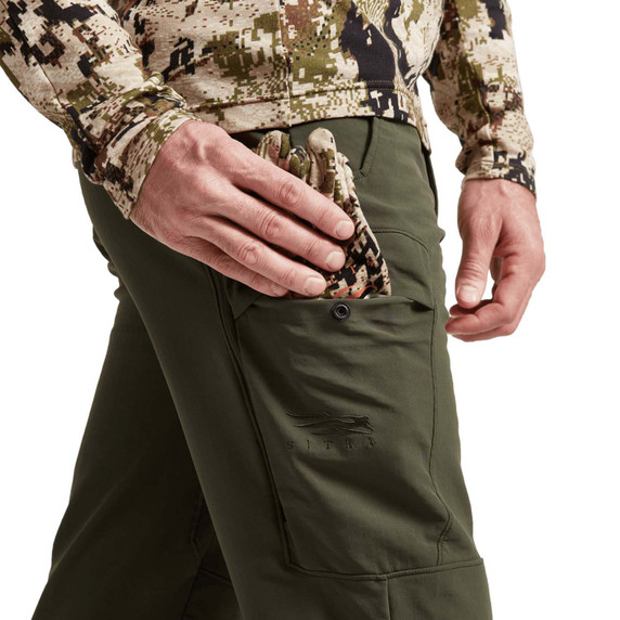 Sitka Intercept Pant Pocket Image in Deep Lichen