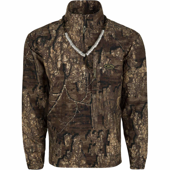 Drake Waterfowl EST 1/4 Zip Pullover Hunting Shirt Image in Realtree Timber