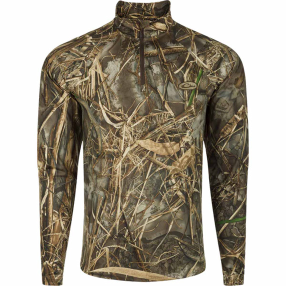 Drake Waterfowl EST Microlite 1/4-Zip Pullover Image in Realtree Max 7