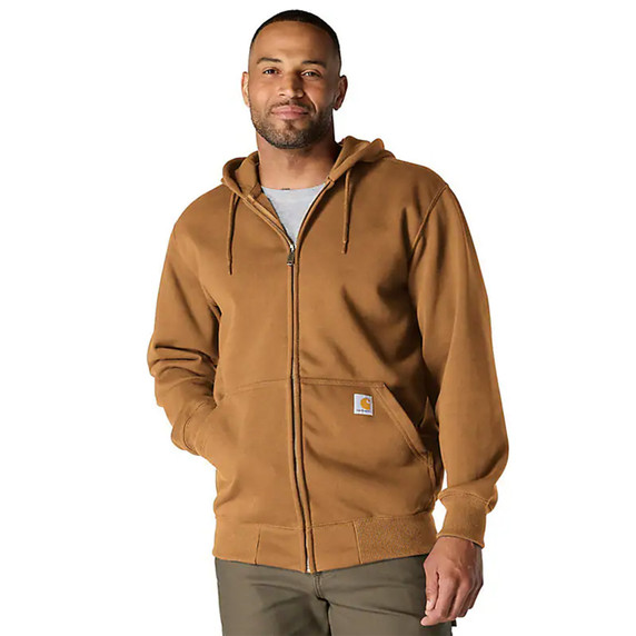 Carhartt Rain Defender Loose Fit Heavyweight Full-Zip Sweatshirt image in Carhartt Brown