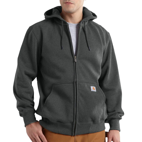 Carhartt Rain Defender Loose Fit Heavyweight Full-Zip Sweatshirt image in Carbon Heather