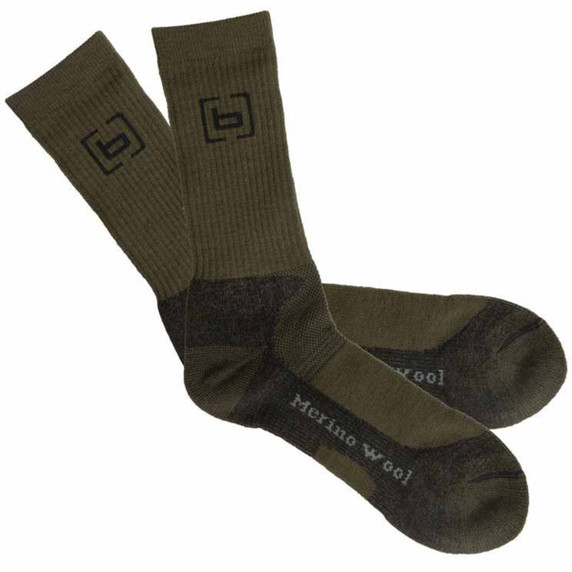 Banded Wool Calf Midweight Socks Image in Gray