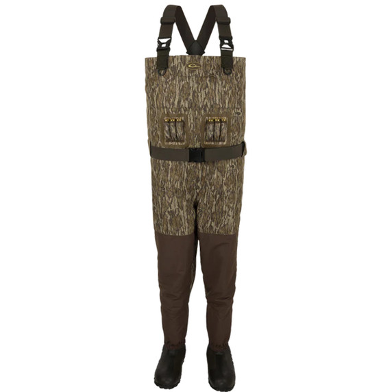 Drake Insulated Guardian Elite Vanguard Breathable Waders Image in Mossy Oak Bottomland