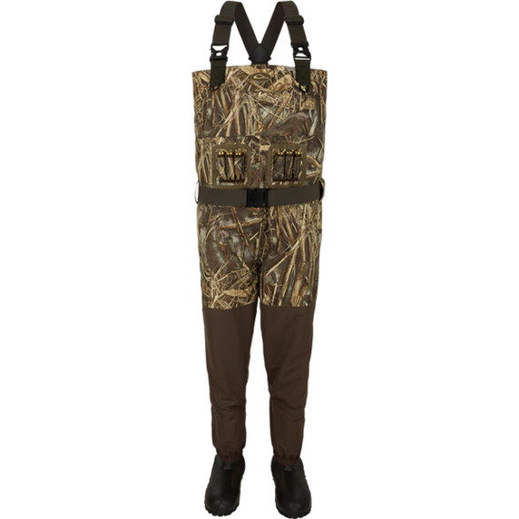 Drake Waterfowl Uninsulated Guardian Elite Vanguard Breathable Waders Image in Realtree Max 7.