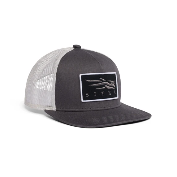Sitka Icon Patch Hi Pro Trucker Hat Image in Iron Grey