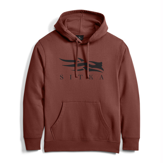 Sitka Icon Pullover Hoodie Image in Red Clay