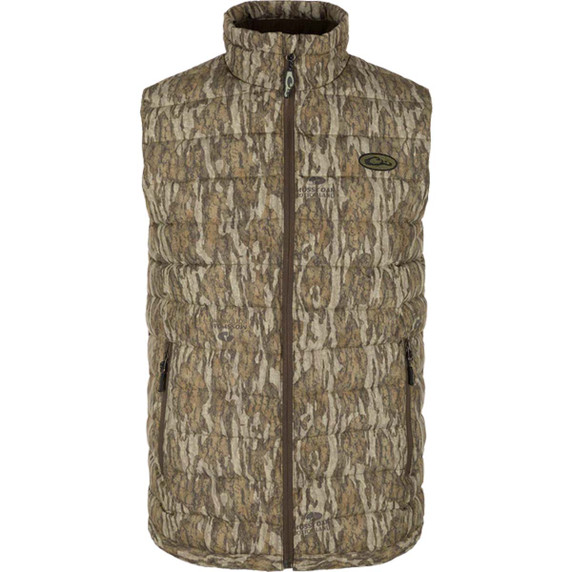 Drake LST Double Down Layering Vest image in Mossy Oak Bottomland
