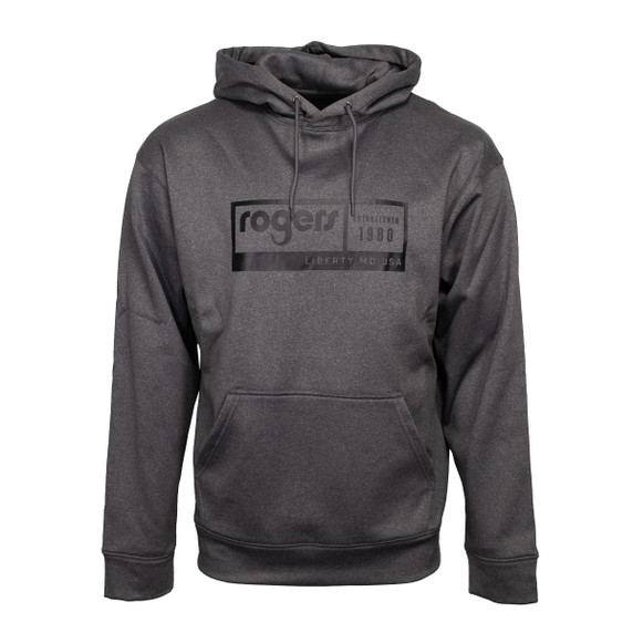 image of Rogers S-Series Logo Hoodie in Charcoal Heather.