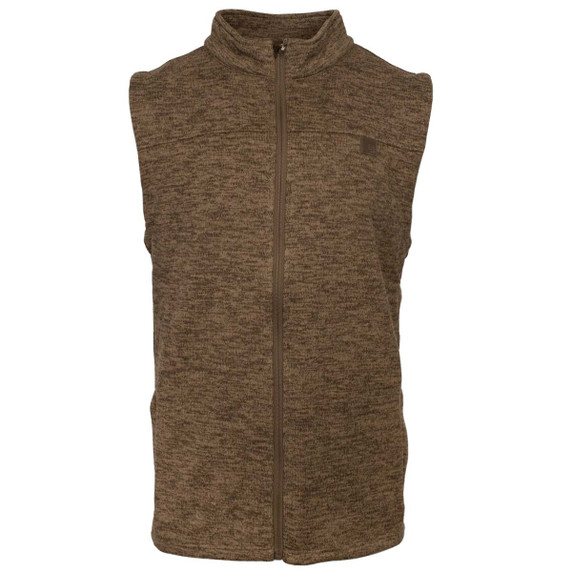 Rogers Classic Sweater Fleece Vest Image in Tan.