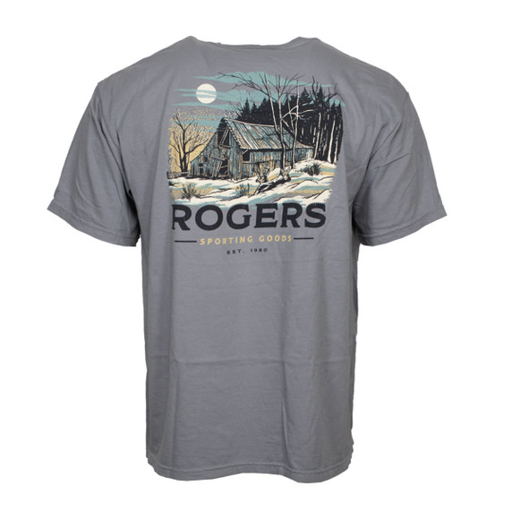 Rogers Snowy Deer Scene T-Shirt Product Image