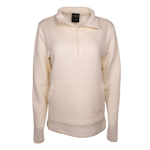 image of Rogers Women's Nakita Fleece 1/2 Zip Pullover in Ivory.