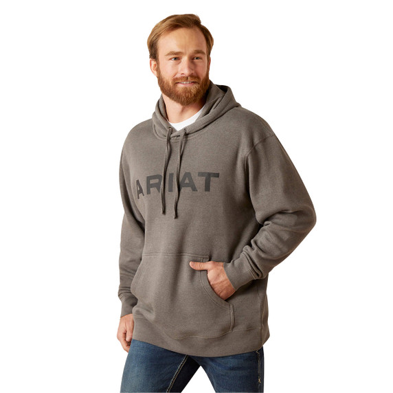 Ariat Logo Hoodie in Grey Heather