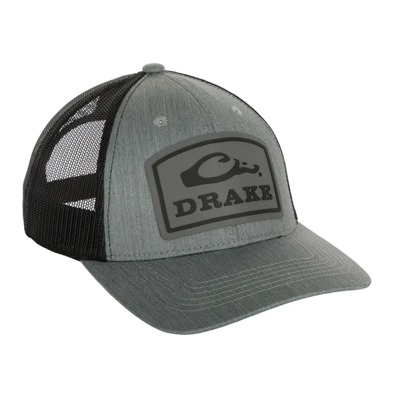 Drake Badge Logo Mesh Cap image in Caviar Black Heather