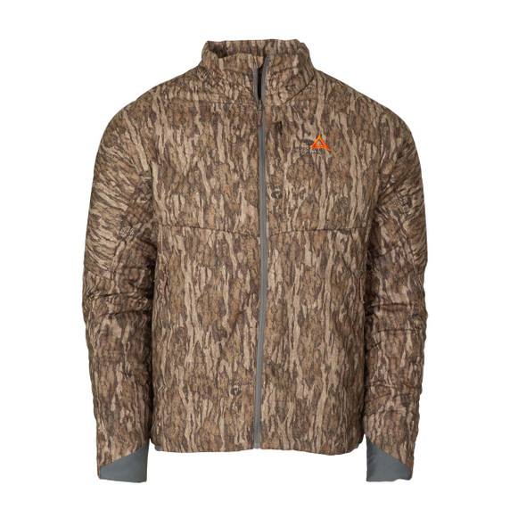 Thacha L-3 PrimaLoft Insulated Jacket Front Image in Mossy Oak Bottomland