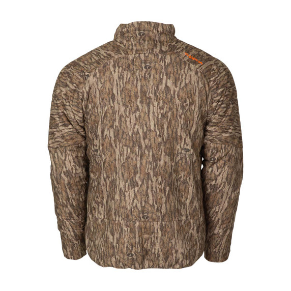 Thacha L-3 PrimaLoft Insulated Jacket Back Image in Mossy Oak Bottomland