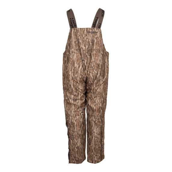 Rogers Youth Primal Waterproof Insulated Bibs Back Image in Mossy Oak Bottomland