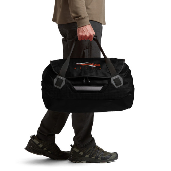 Sitka Drifter Duffel 50L Lifestyle Image in Sitka Black