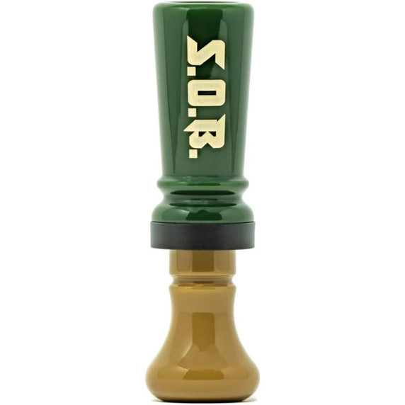 Elite Duck Calls "S.O.B." Son of the Butcher Single Reed Duck Call Image in OD Green and Tan