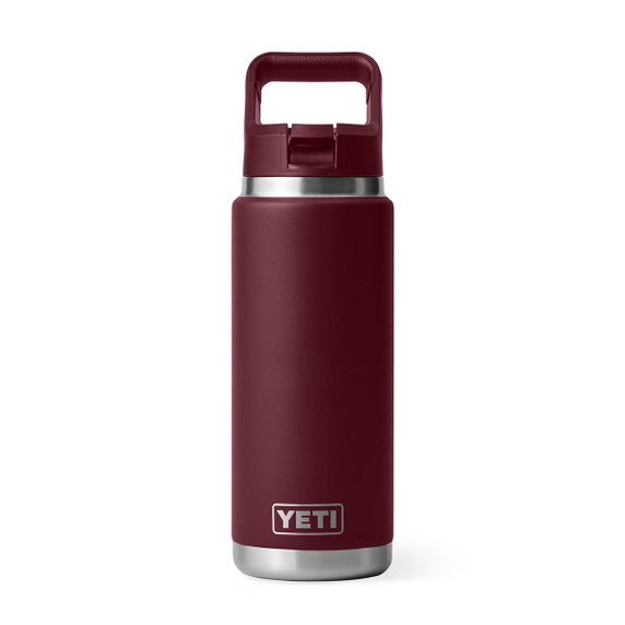 Yeti Rambler 26 oz. Water Bottle with Color-Matched Straw Cap Image in Wild Vine Red