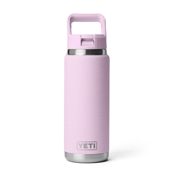 Yeti Rambler 26 oz. Water Bottle with Color-Matched Straw Cap Image in Cherry Blossom
