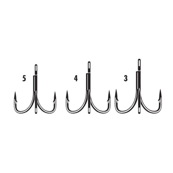 RedLine Series™ Finesse Treble Hooks Size Chart Image