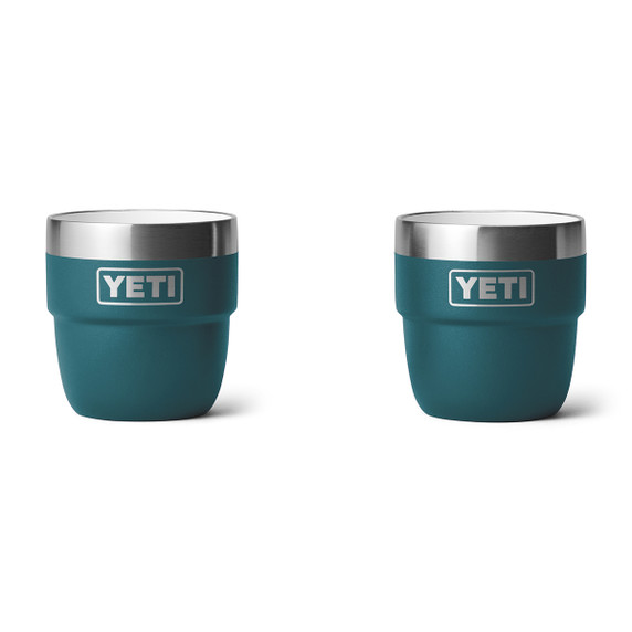 Yeti Rambler 4 oz. Stackable Espresso Cups 2 Pack Image in Agave Teal