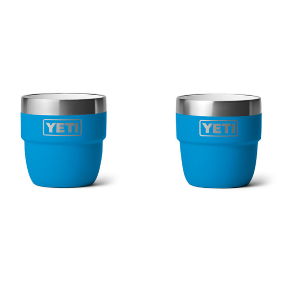 Yeti Rambler 4 oz. Stackable Espresso Cups 2 Pack Image in Big Wave Blue