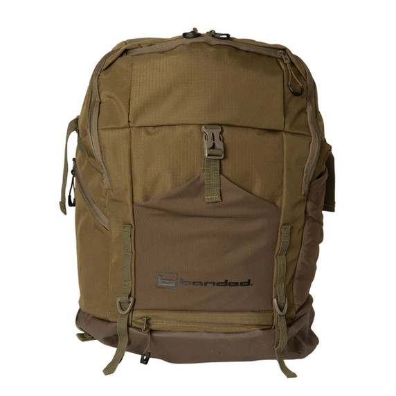 Banded On-the-Fly Welded BackPack Image in Marsh Brown