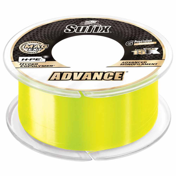 Sufix Advance Monofilament Line in Neon Lime