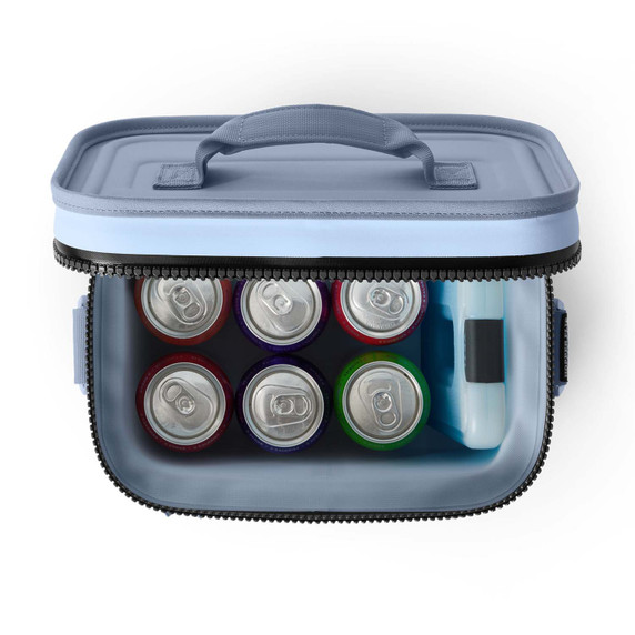 Yeti Hopper Flip 8 Soft Cooler Top Image with Contents