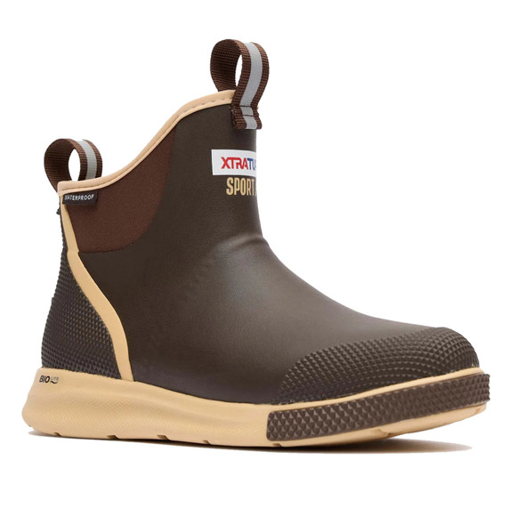 Xtratuf Women's Ankle Deck Boot Sport Image in Brown