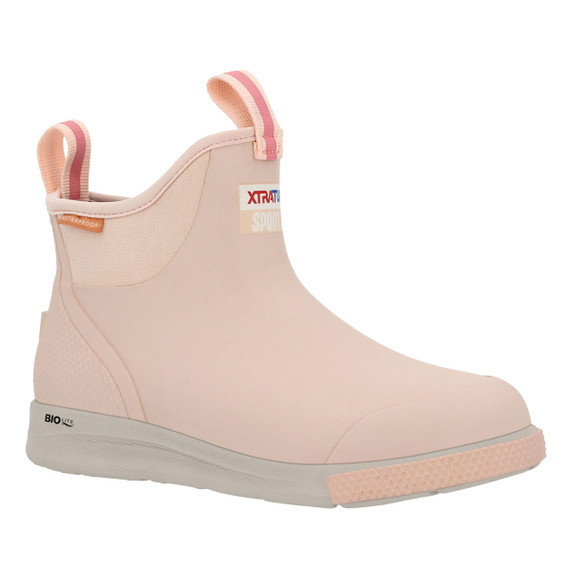 Xtratuf Women's Ankle Deck Boot Sport Image in Blush Peach