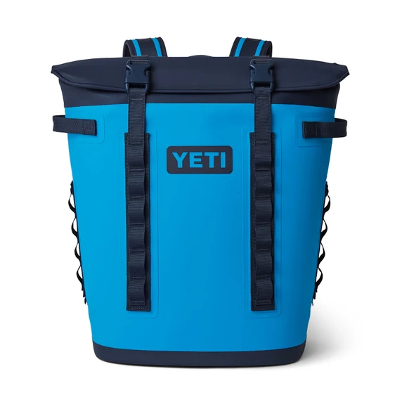 Yeti Hopper M20 Backpack Soft Cooler Front Image in Big Wave Blue/Navy