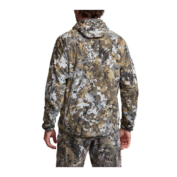 Sitka Ambient 100 Hooded Jacket Back Image in Elevated II