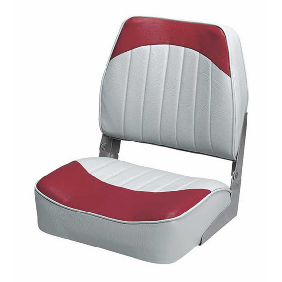 Wise Boat Seats Standard Low-Back Fishing Seat Image in Grey Red