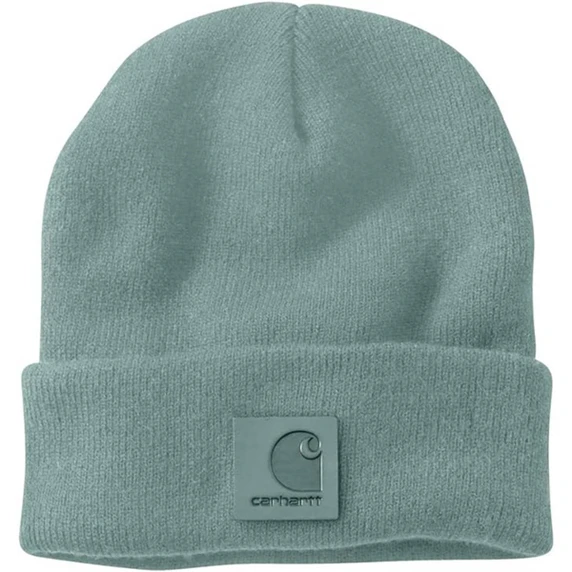 Carhartt Leatherette Watch Cap Beanie Image in Blue Surf
