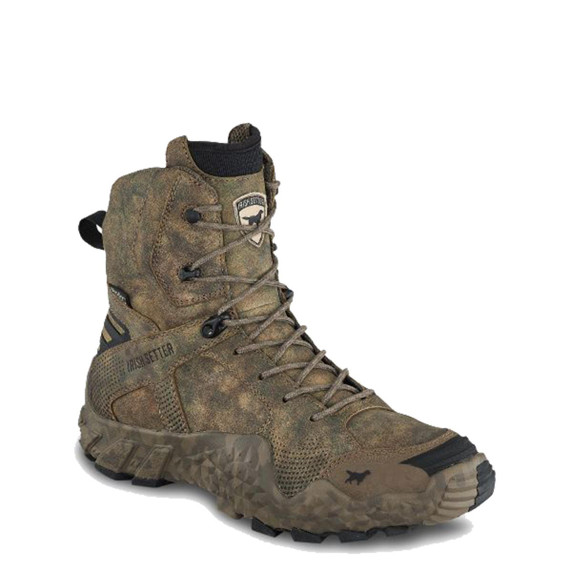 Irish Setter VaprTrek Mens 8" Waterproof Lather Camo Hunting Boot Main Image