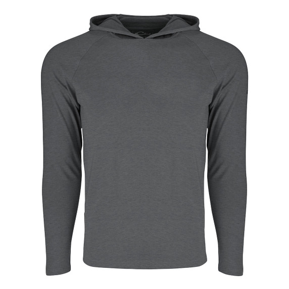 Drake Hunter Creek Bamboo Long Sleeve Hoodie Image in Castlerock Grey Heather