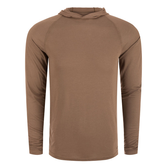 Drake Hunter Creek Bamboo Long Sleeve Hoodie Image in Chocolate Chip