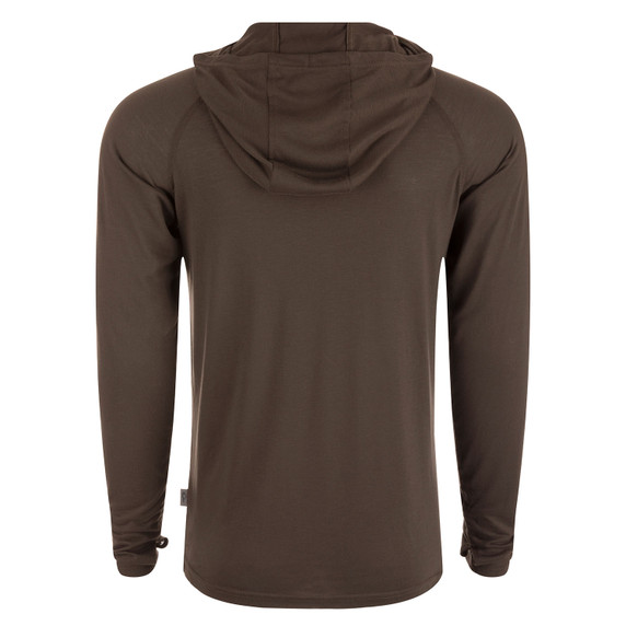 Drake Hunter Creek Bamboo Long Sleeve Hoodie Back Image