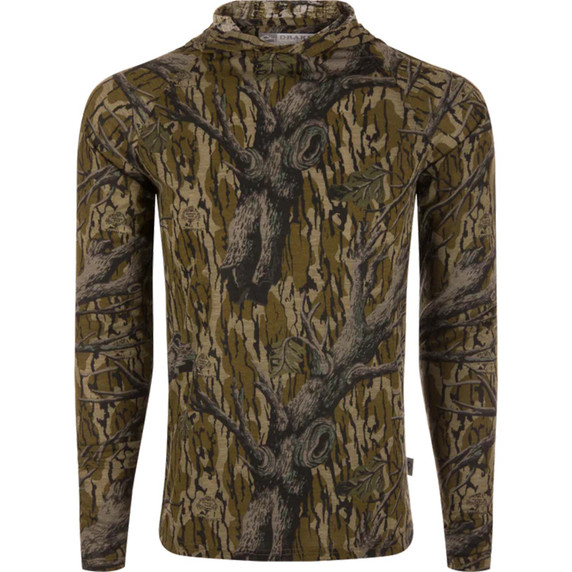 Drake Hunter Creek Bamboo Long Sleeve Hoodie image in Mossy Oak Original Treestand