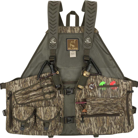 Drake Waterfowl Gunslinger Turkey Vest Image in Mossy Oak Bottomland